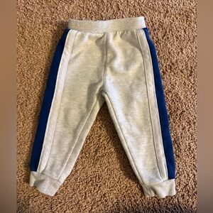 Nike Kids Light Gray Joggers with Navy Stripes